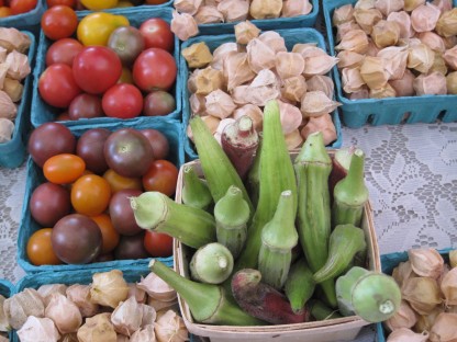 husk berries:ground cherries, tomatoes, okra 8:7:13